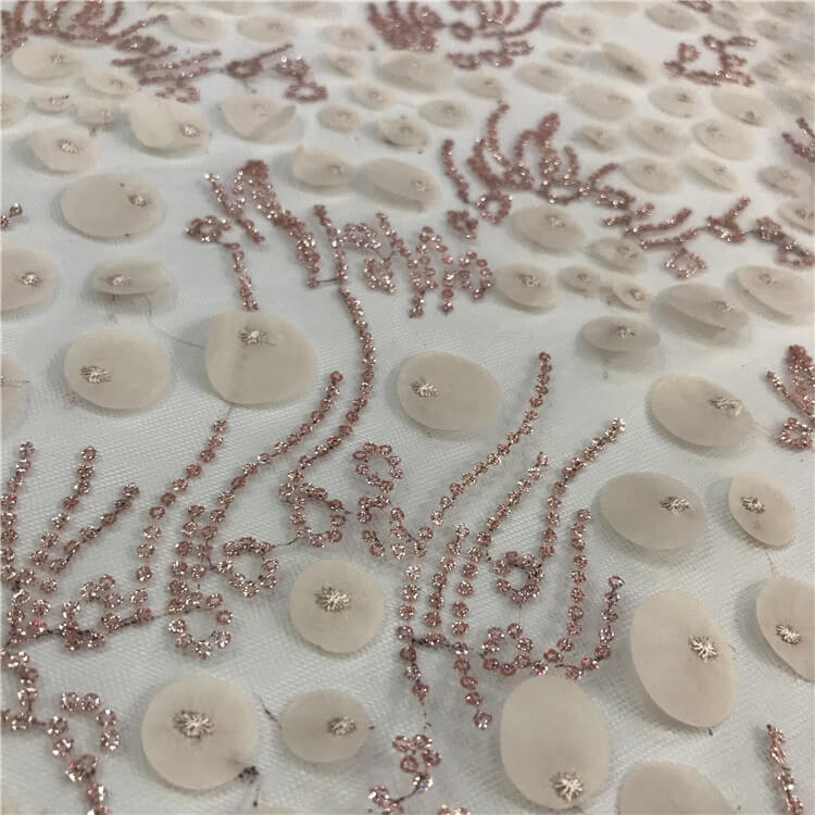 Dress Sequin Women's Polyester Embroidered Fabric for Women's Wear Who 5